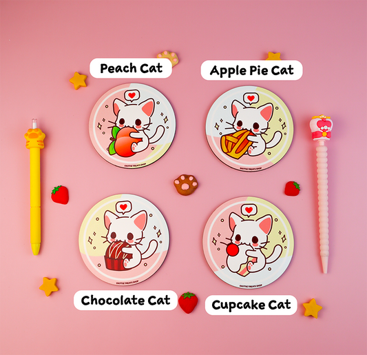 Cat Snack Coaster Set