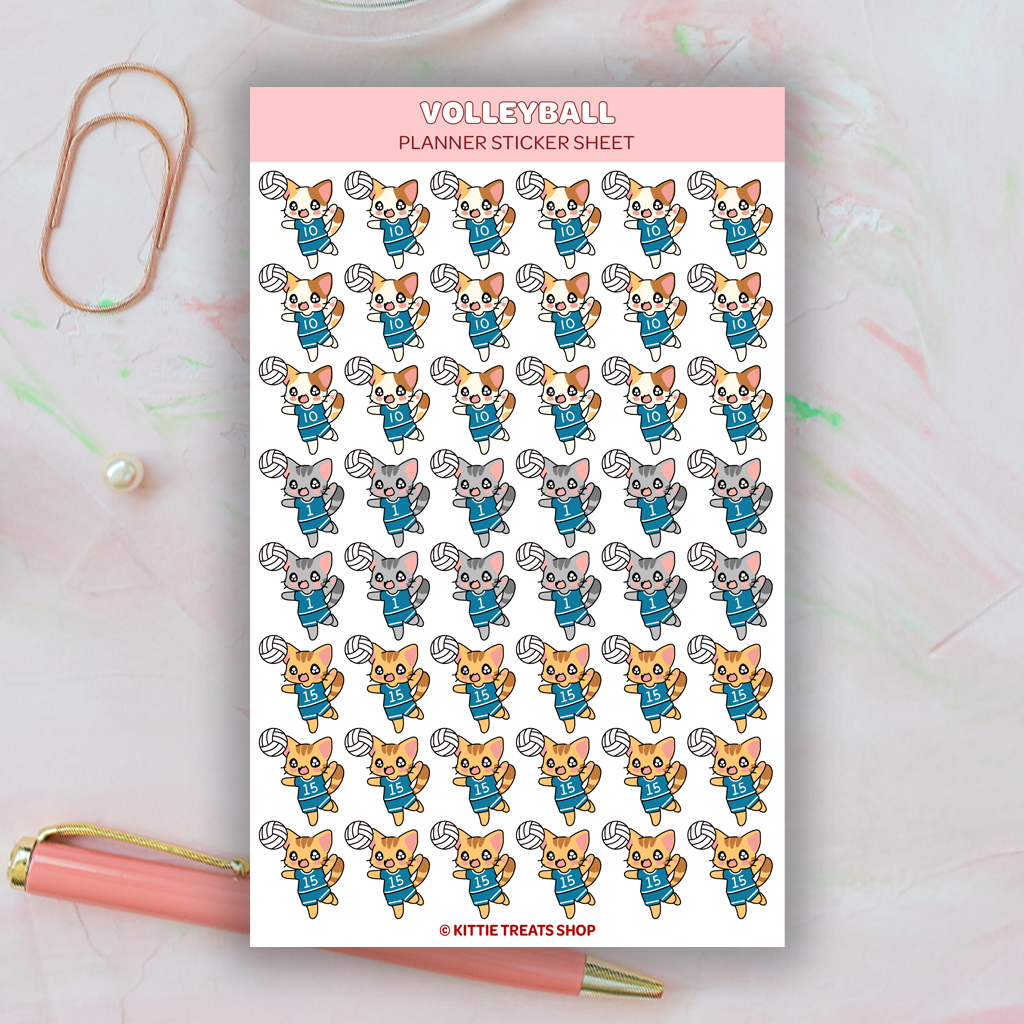 Volleyball Planner Sticker Sheet