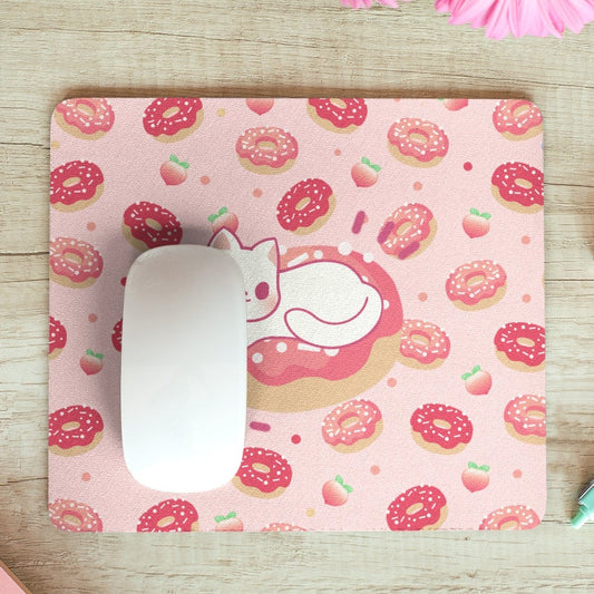 Kawaii Donut Cat Mousepad