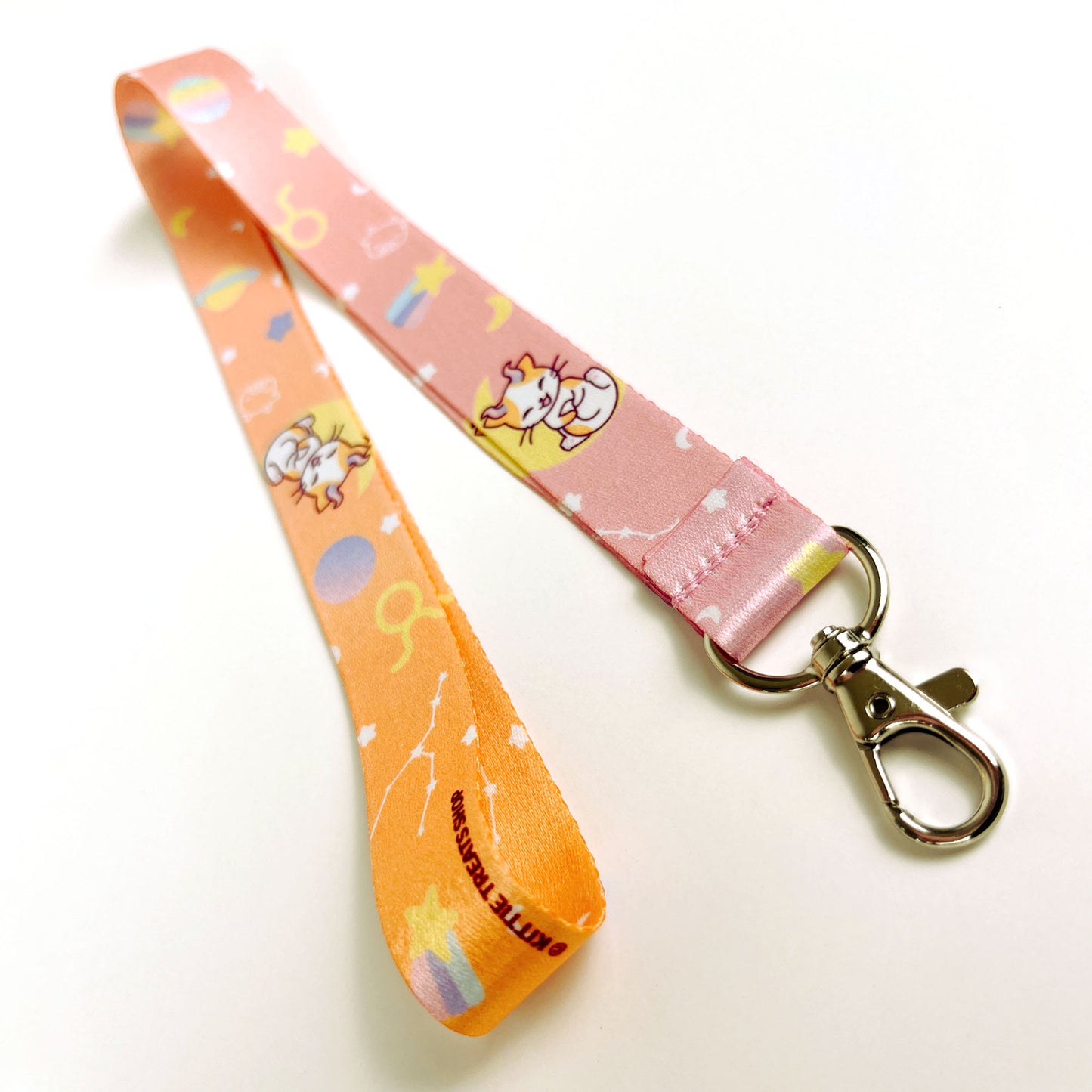 Zodiac Taurus Cat Lanyard