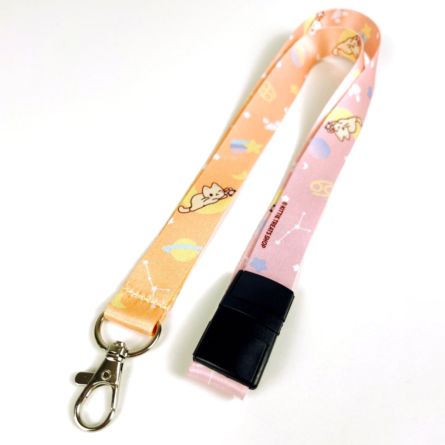 Zodiac Cancer Cat Lanyard