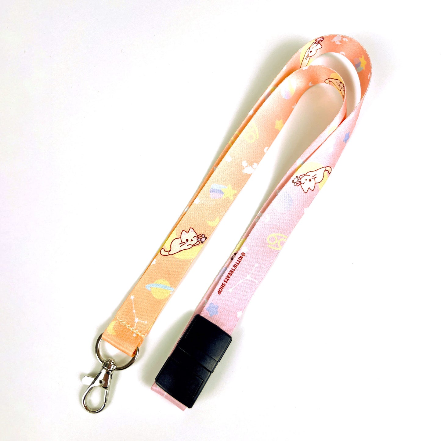 Zodiac Cancer Cat Lanyard