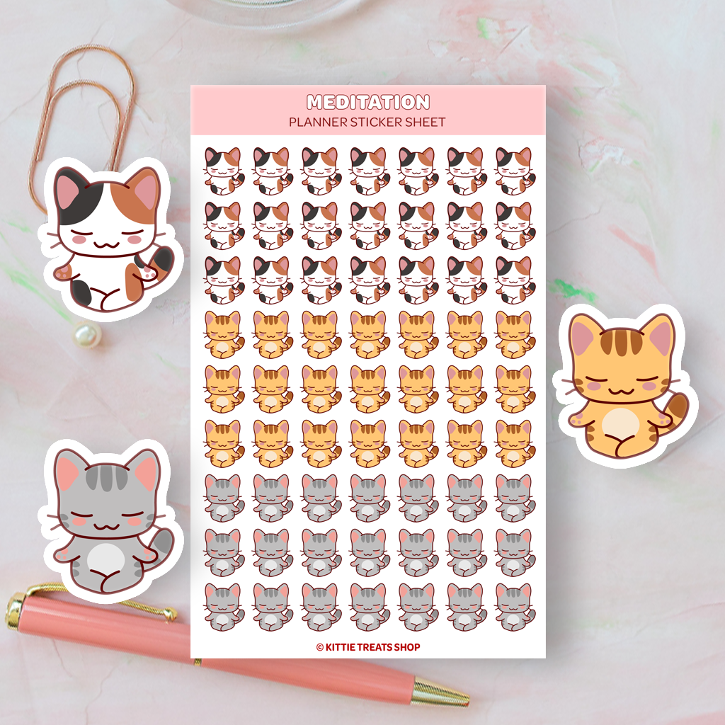 Meditation Planner Sticker Sheet