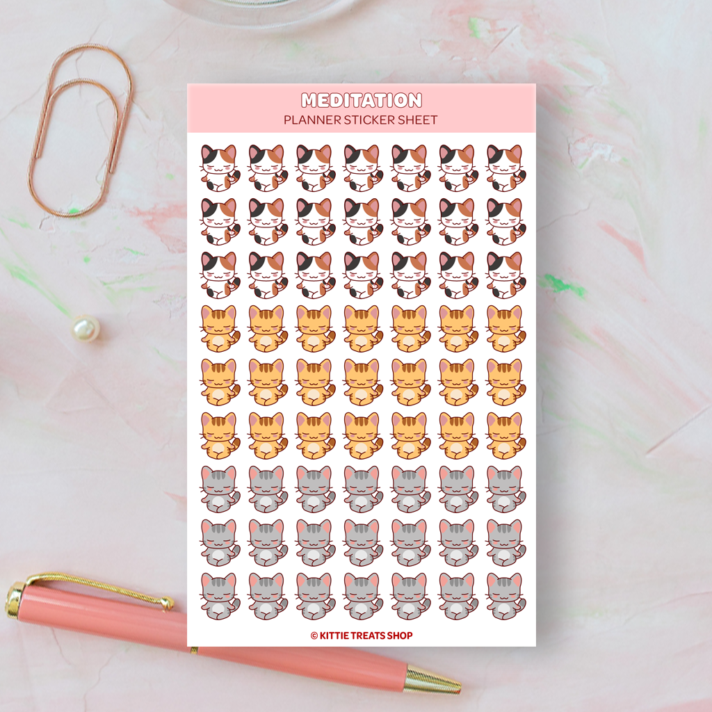 Meditation Planner Sticker Sheet