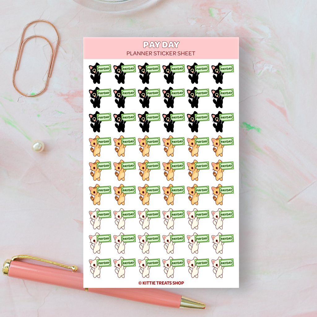 Pay Day Planner Sticker Sheet