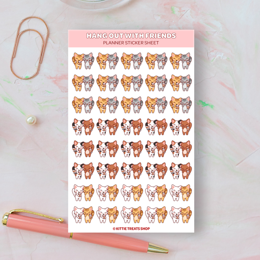 Hang Out With Friends Planner Sticker Sheet