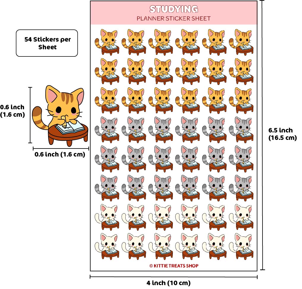 Studying Planner Sticker Sheet