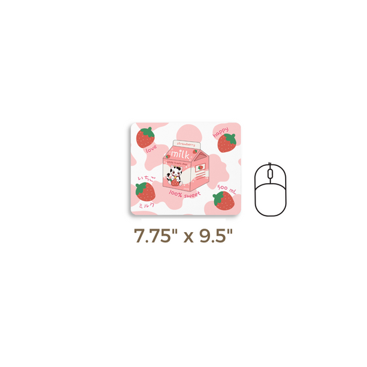 Strawberry Milk Cat Mousepad