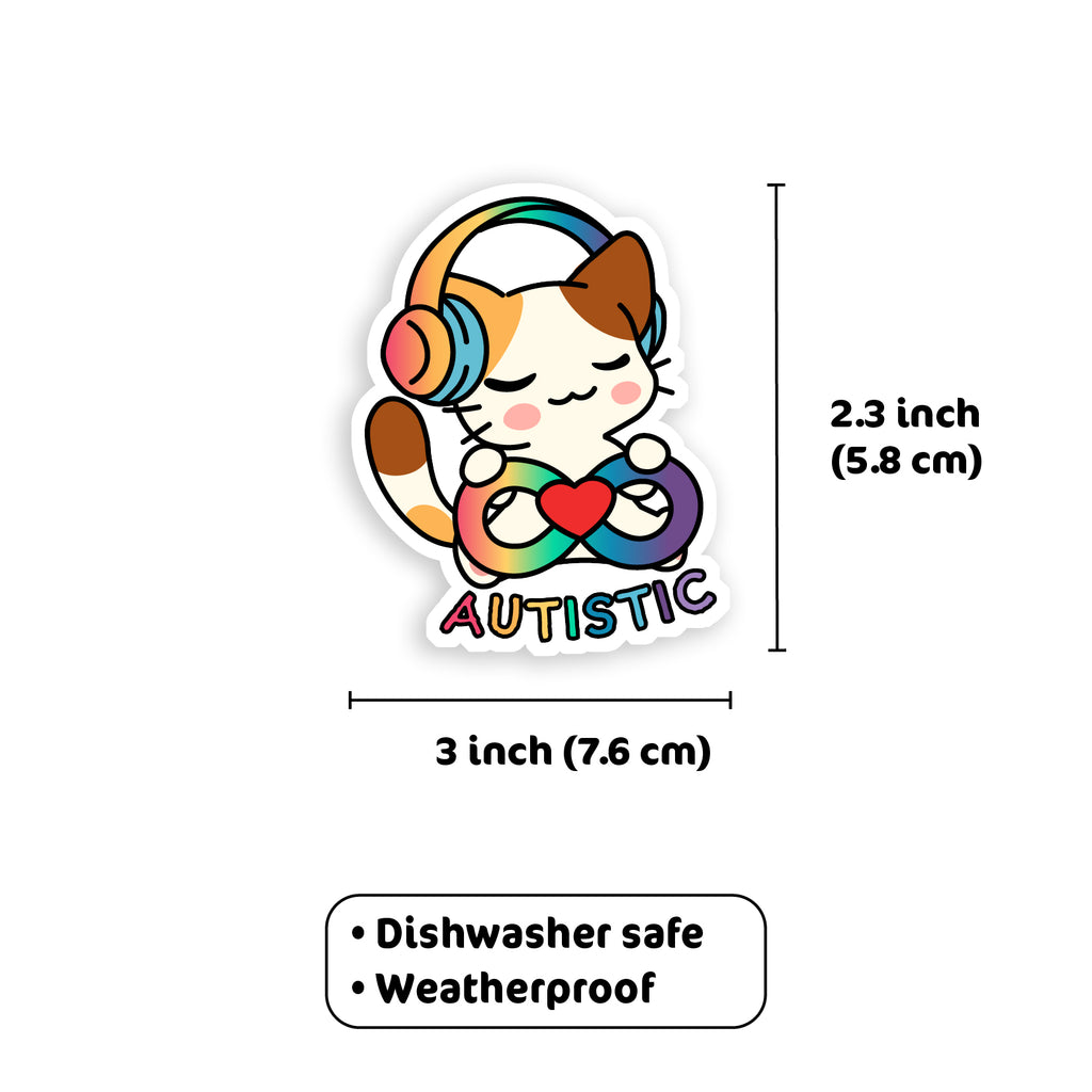 Autism Kitty Vinyl Sticker – Kittie Treats Shop