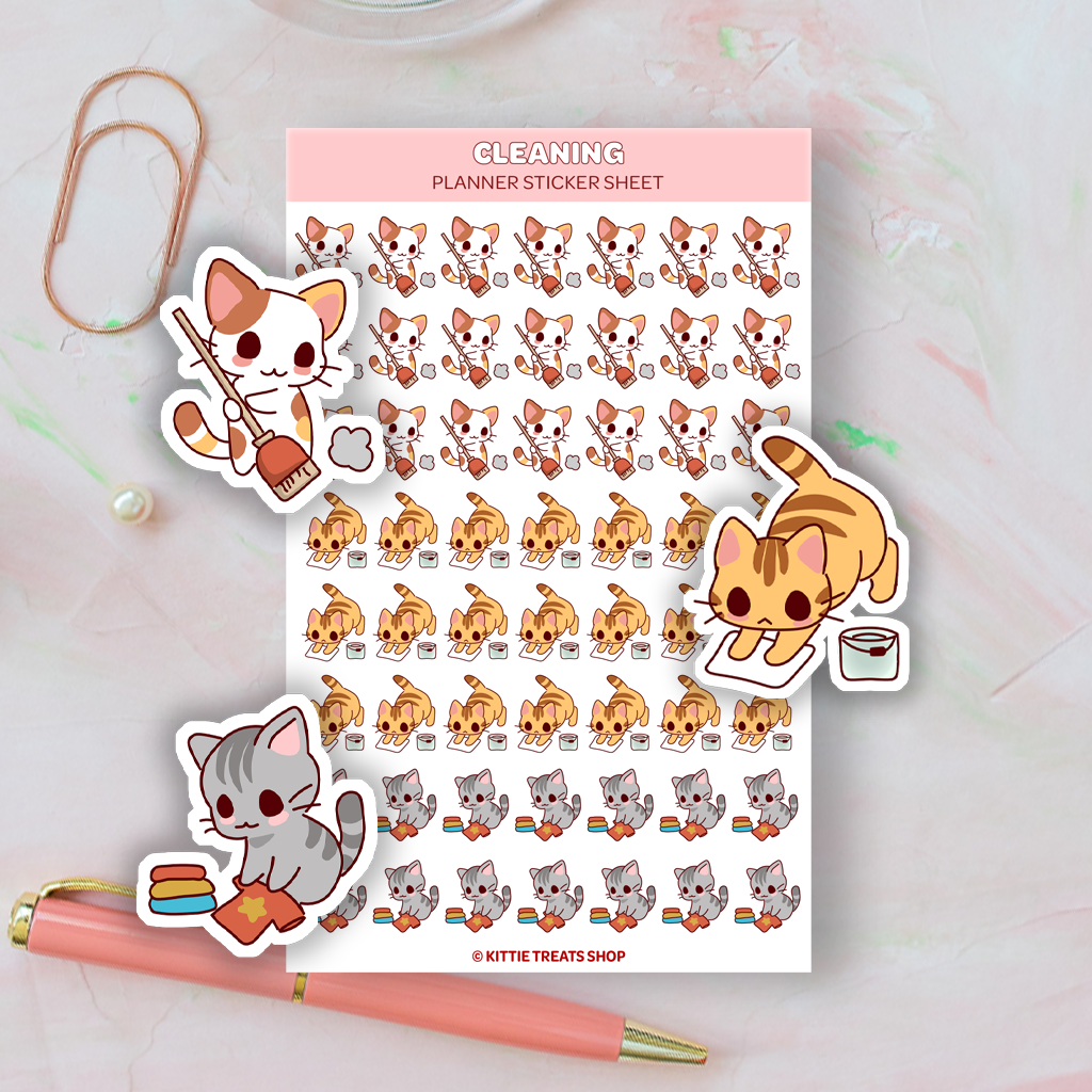 Set of 5 College Life Planner Sticker Sheets