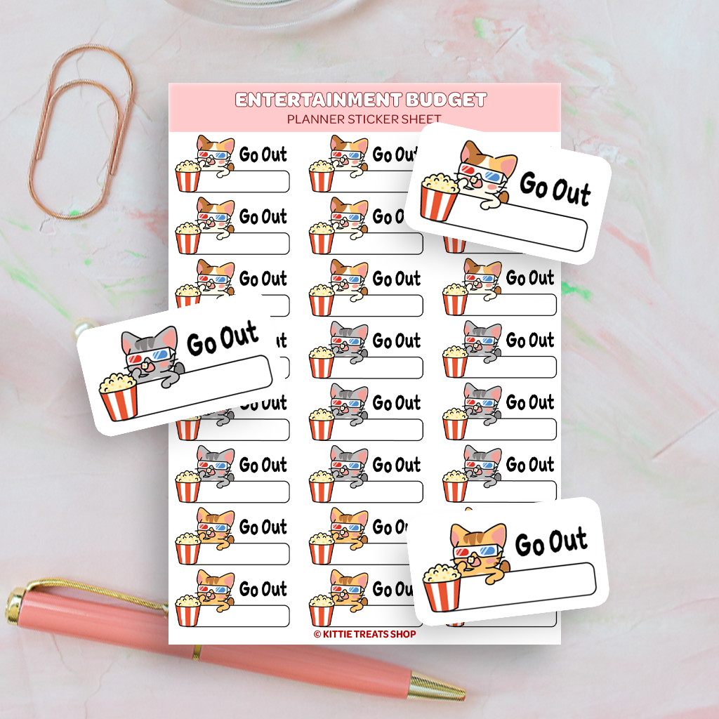 Set of 5 Budgeting Planner Sticker Sheets