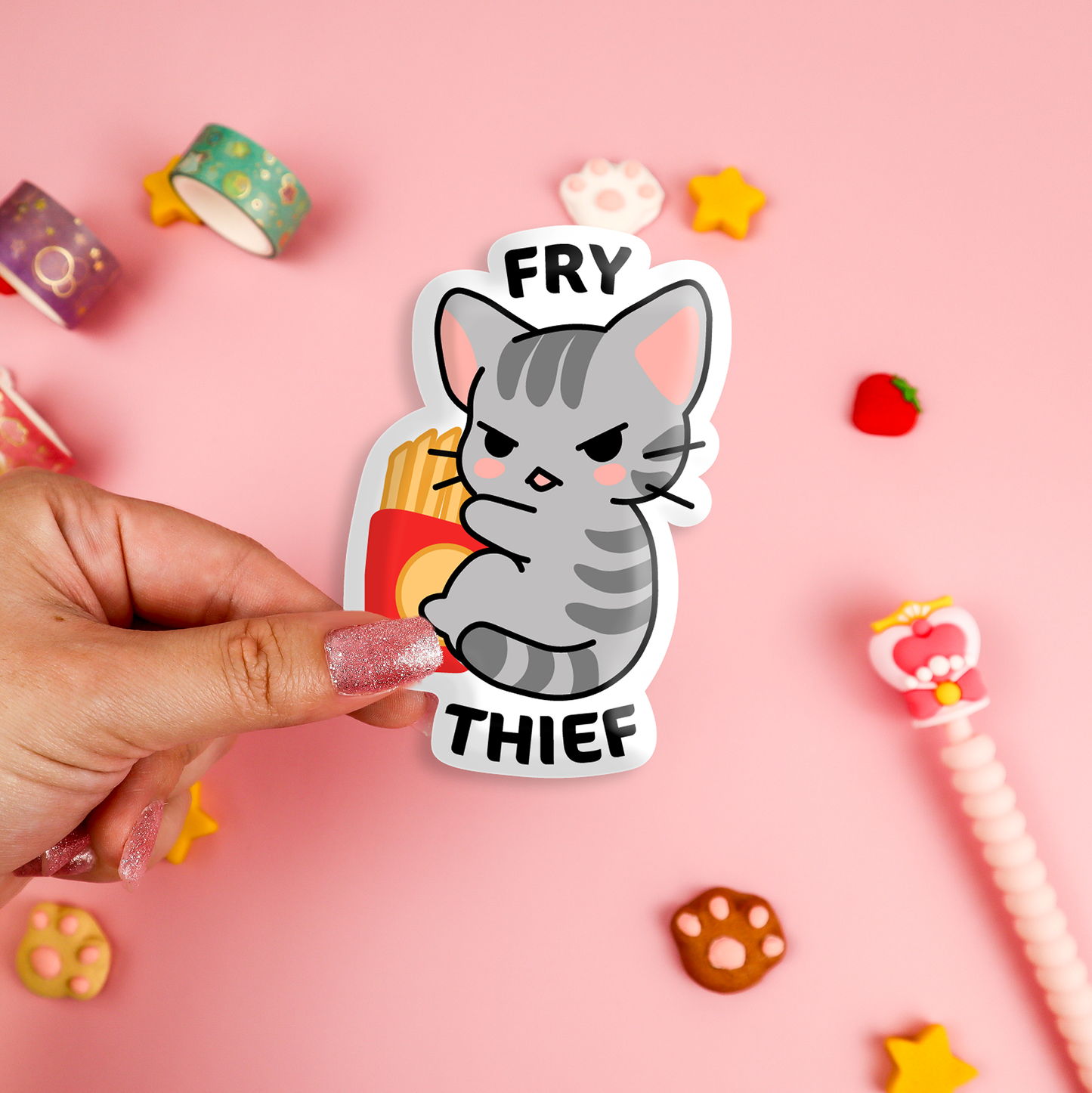Fry Thief Vinyl Sticker