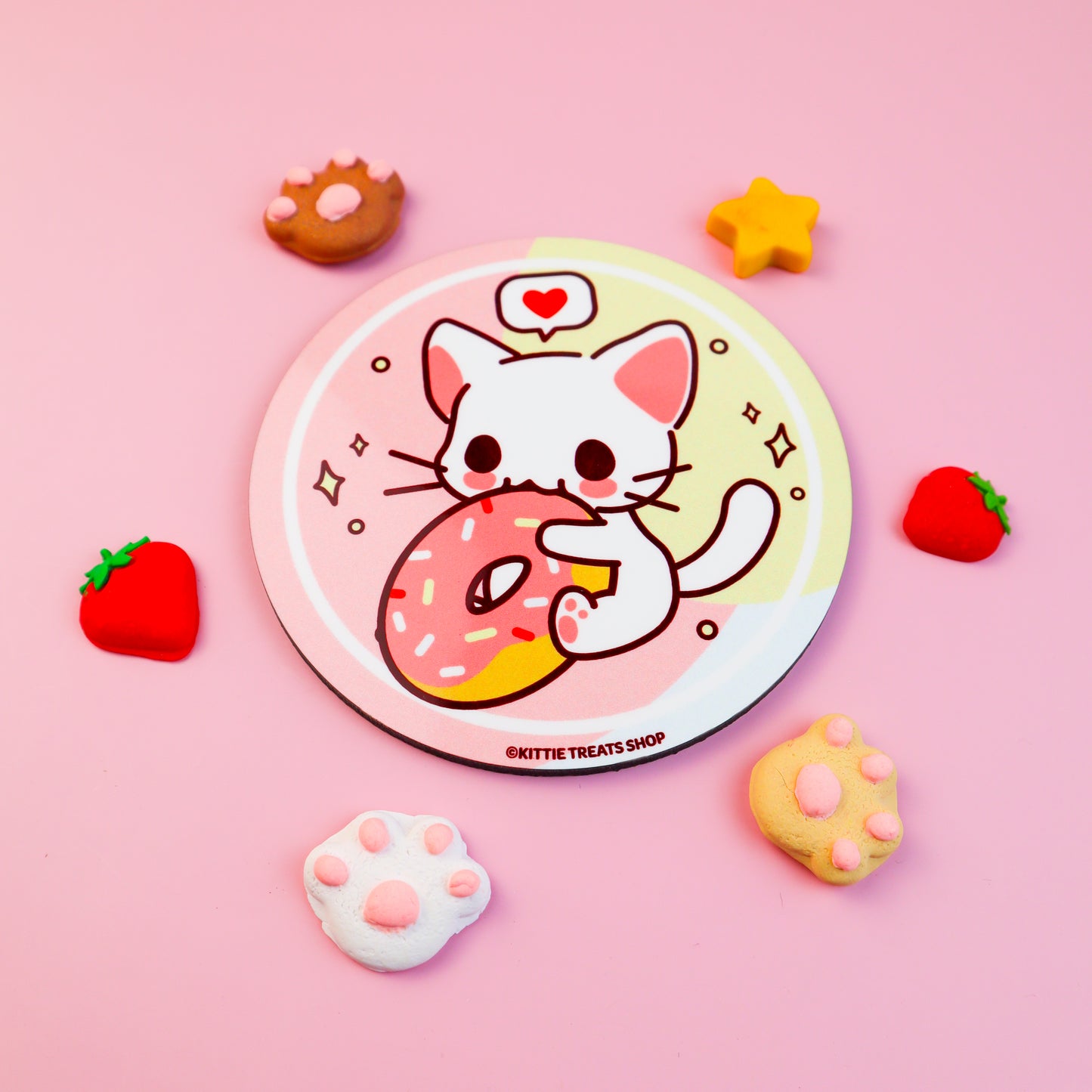 Cat Snack Coaster Set