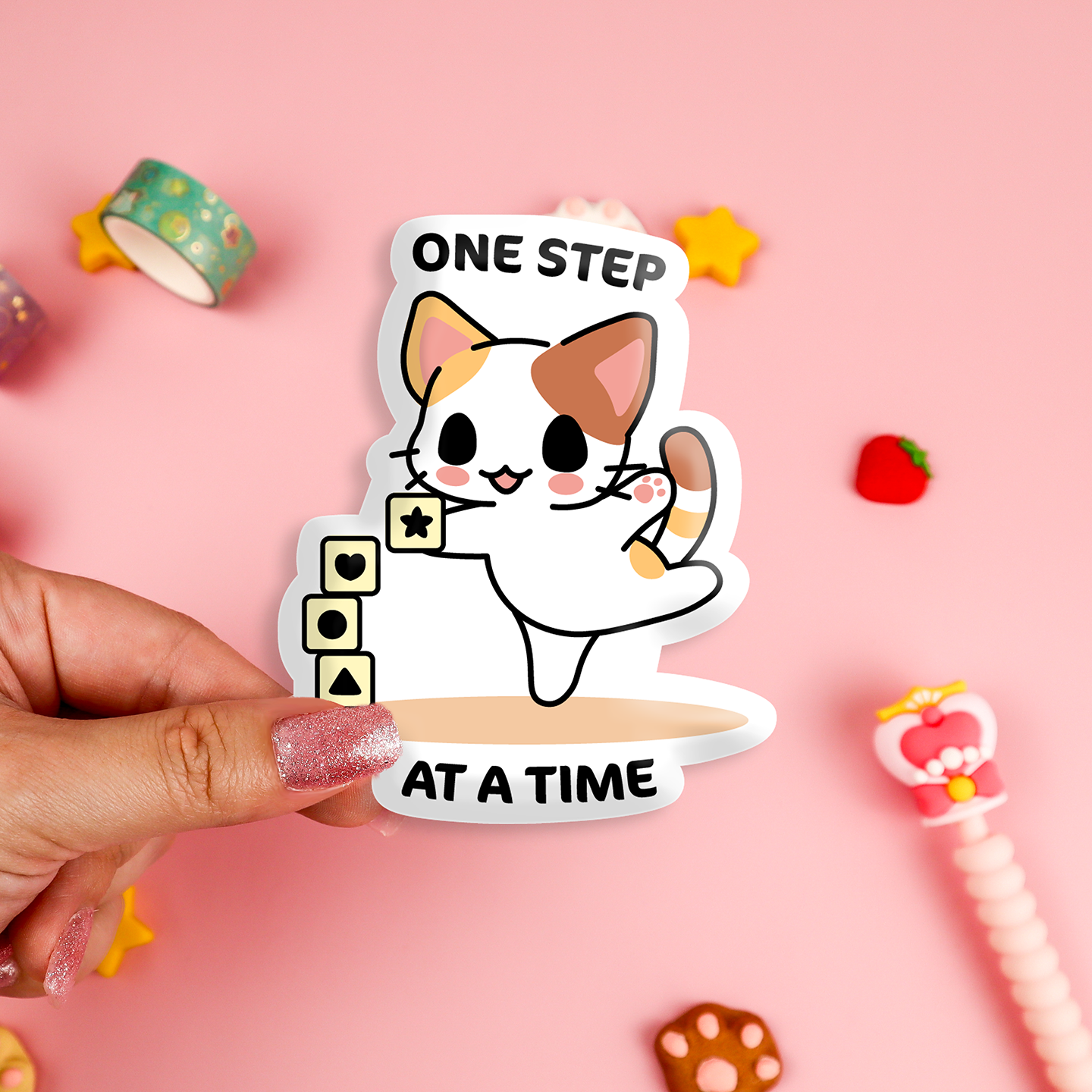 One Step at a Time Vinyl Sticker