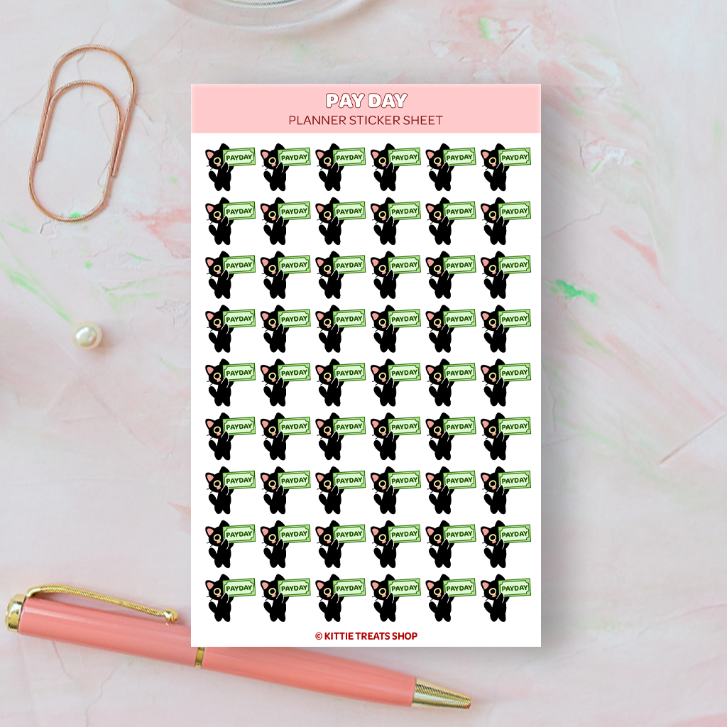 Pay Day Planner Sticker Sheet – Kittie Treats Shop pay-day-planner-sticker-sheet-kittie-treats-shop