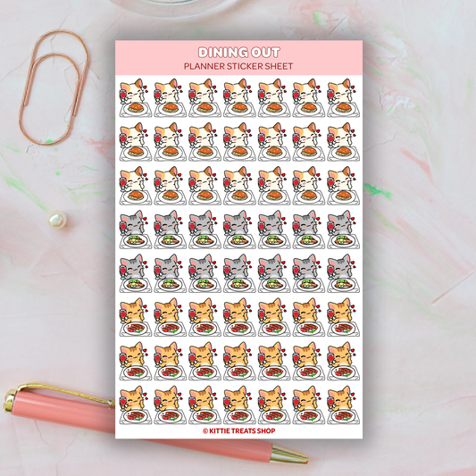 Dining Out Planner Sticker Sheet