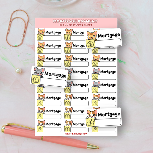 Mortgage Bill Planner Sticker Sheet
