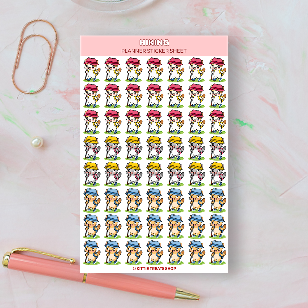 Hiking Planner Sticker Sheet