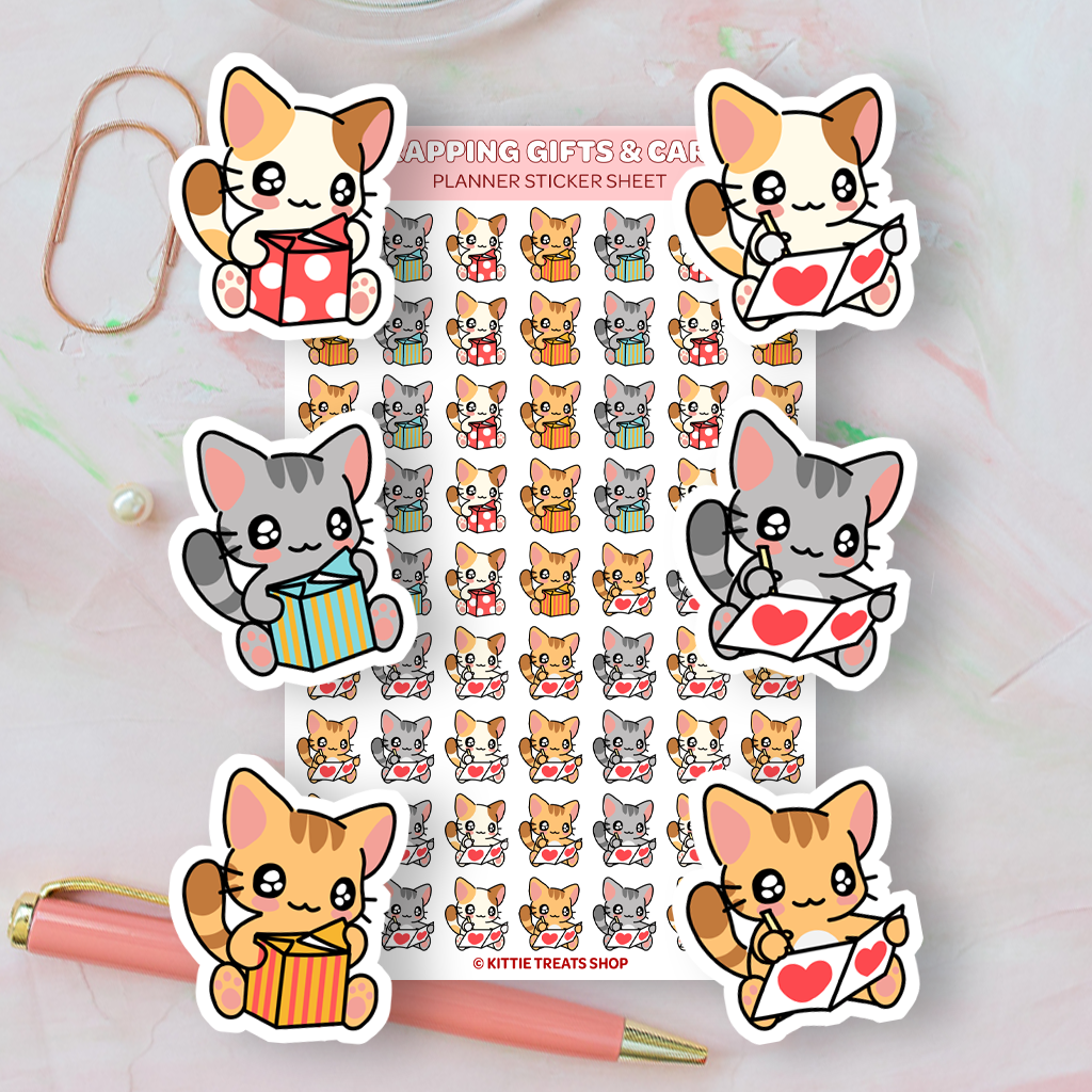 Gift Wrapping Planner Sticker Sheet
