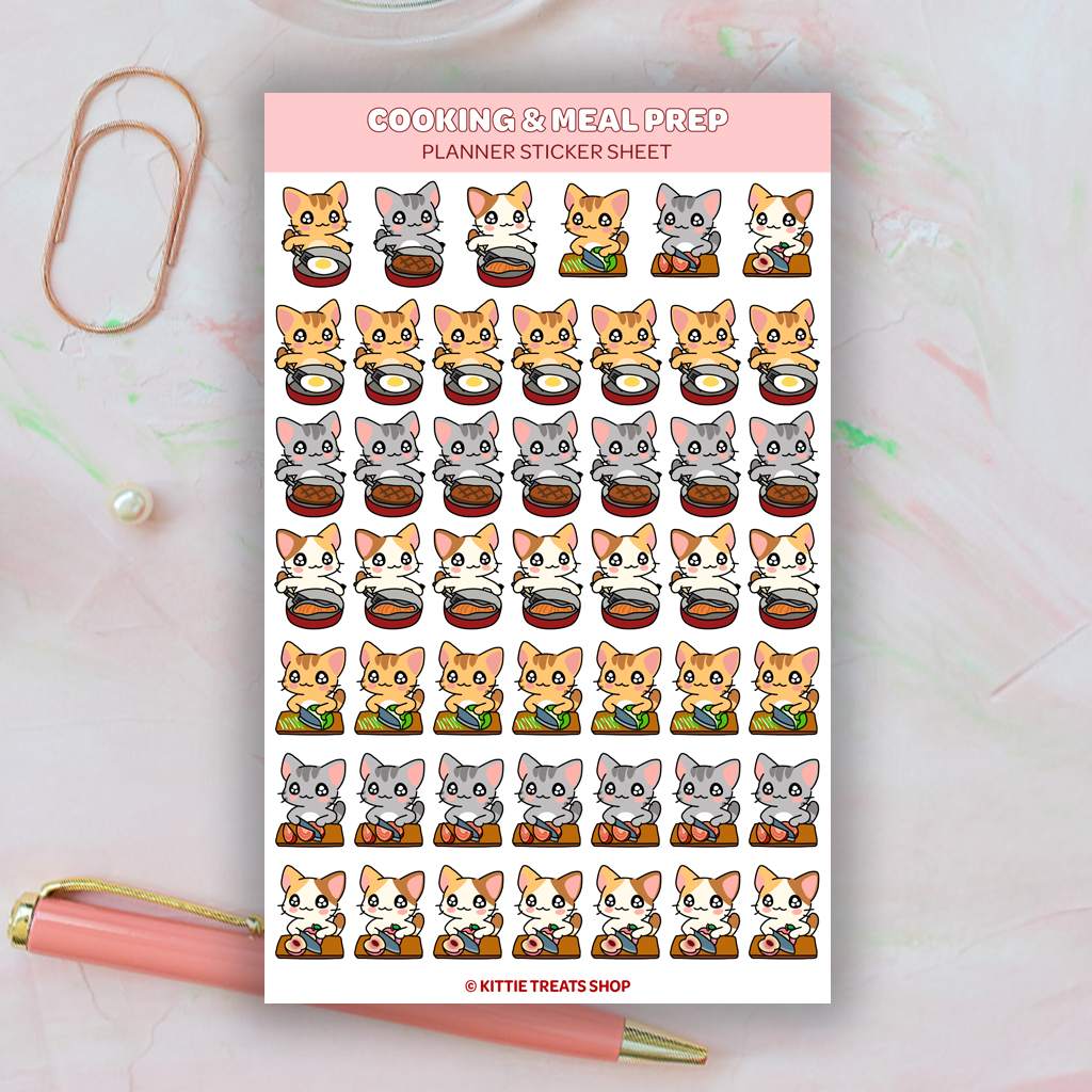 Cooking & Meal Prep Planner Sticker Sheet