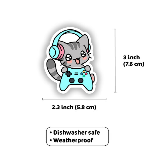 Pusheen Stickers - Gamer Cat