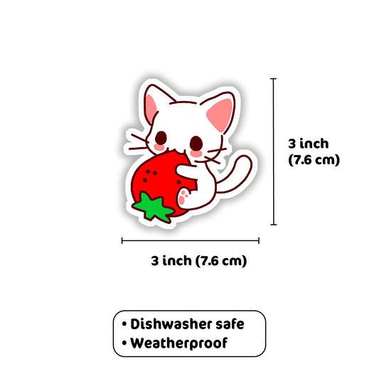 Strawberry Kitty Sticker
