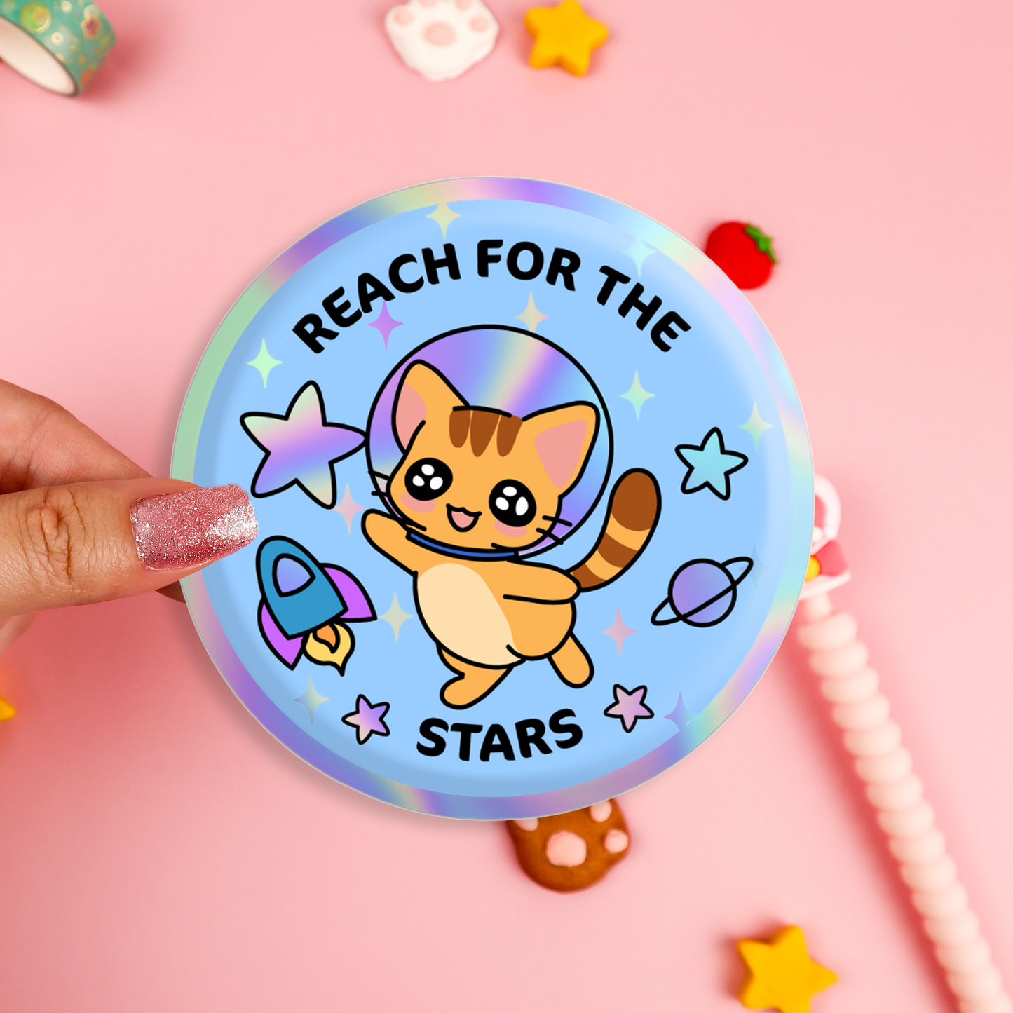 Reach for the Stars Vinyl Sticker