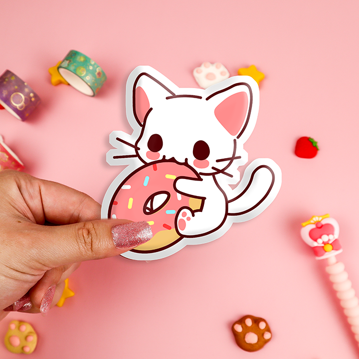 Donut Kitty Sticker