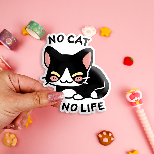 No Cat No Life Kitty Sticker
