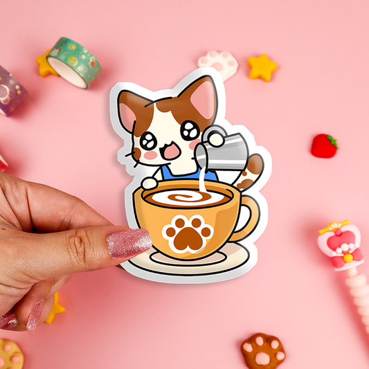 Coffee Kitty Sticker