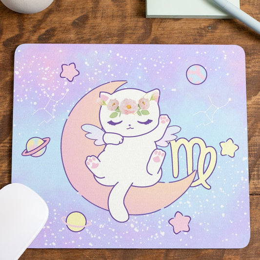 Zodiac Virgo Cat Mousepad