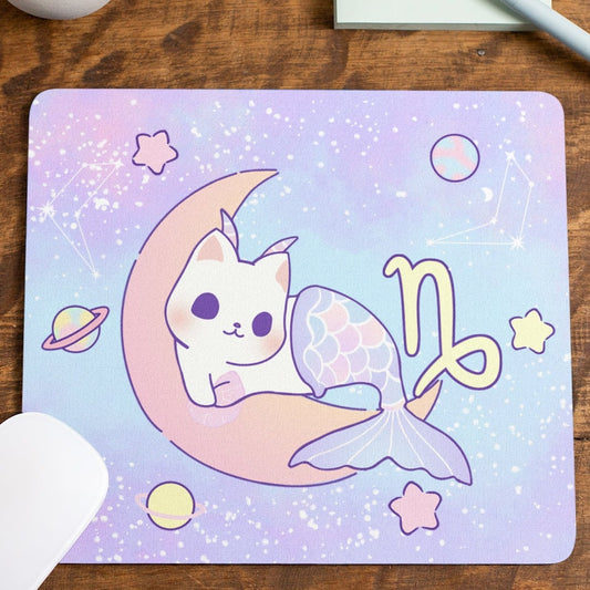 Zodiac Capricorn Cat Mousepad