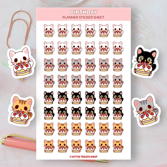 Birthday Planner Sticker Sheet