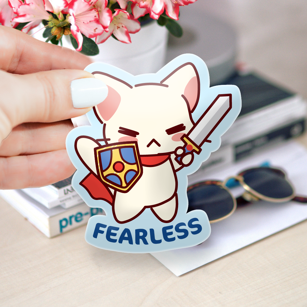 Fearless Kitty Vinyl Sticker