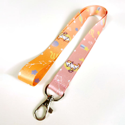 Zodiac Scorpio Cat Lanyard