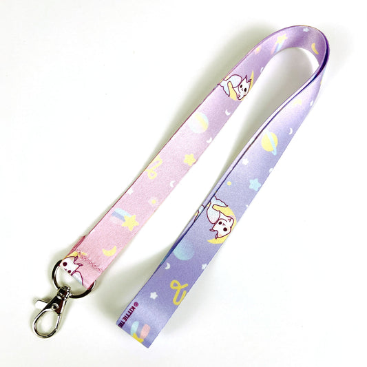 Zodiac Capricorn Cat Lanyard
