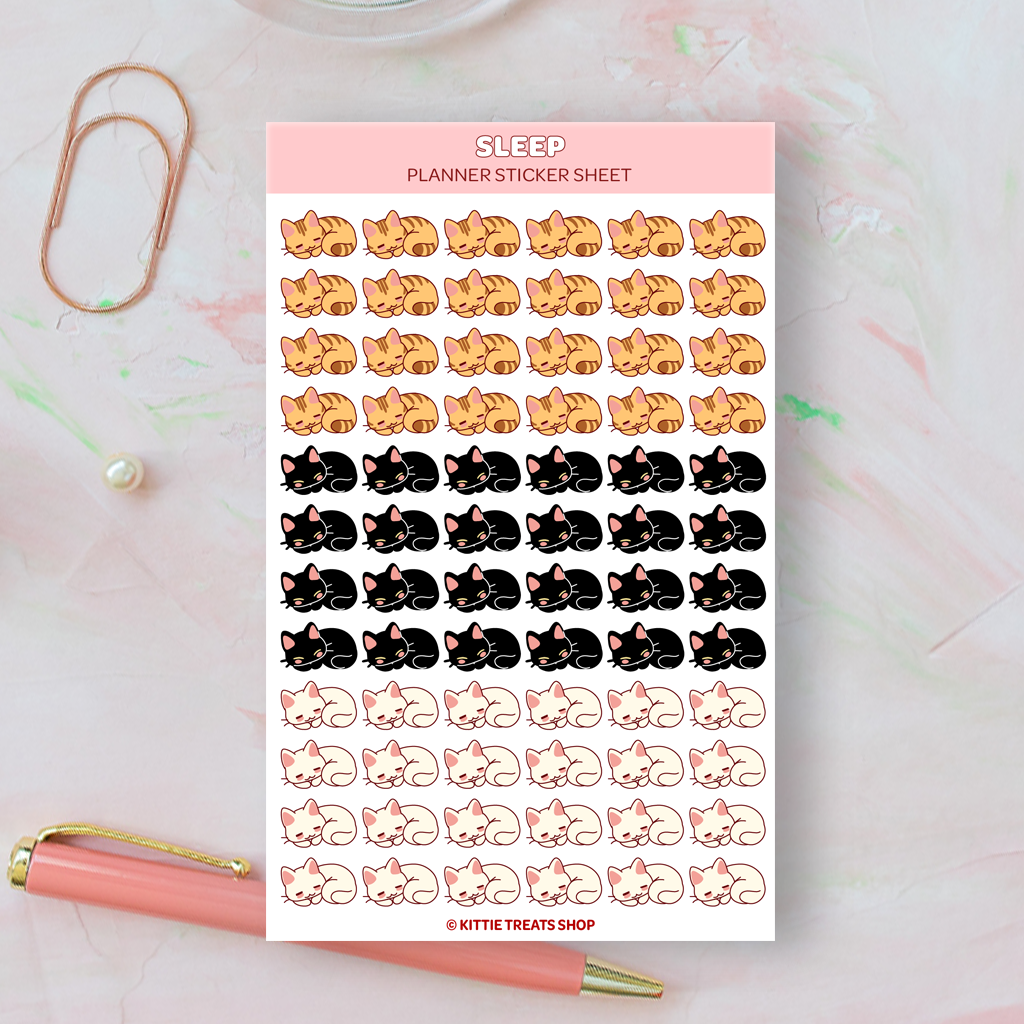 Sleep Planner Sticker Sheet