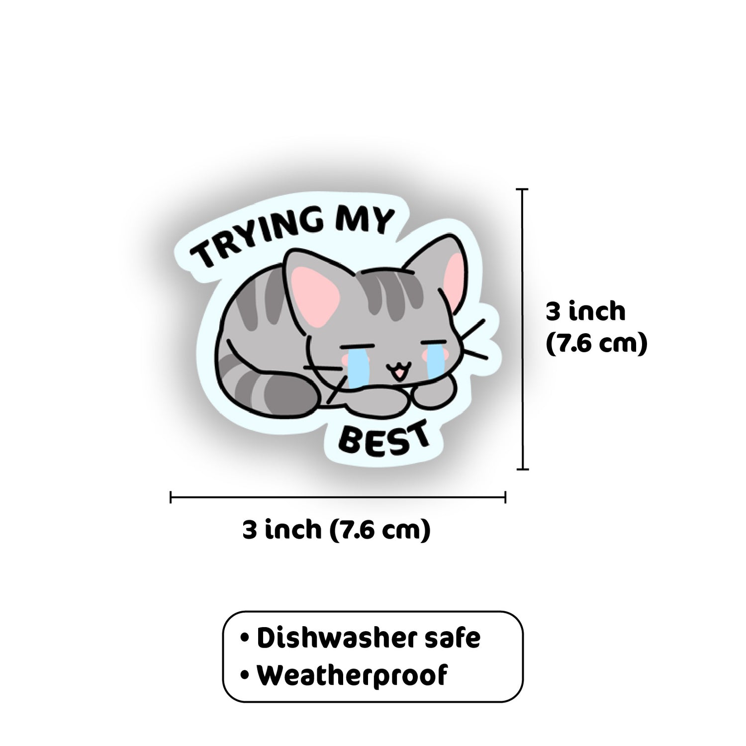 Please Do Not the Cat Vinyl Sticker – Kittie Treats Shop